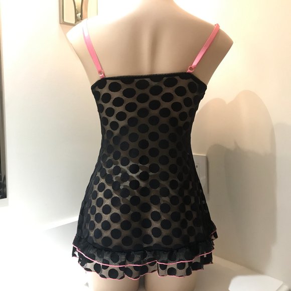 Primark - No Secret - Black / Pink Polka Dot Lingerie - Picture 5 of 10